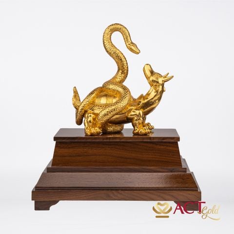 Quà tặng Huyền Vũ dát vàng 24k ACT GOLD ISO 9001:2015