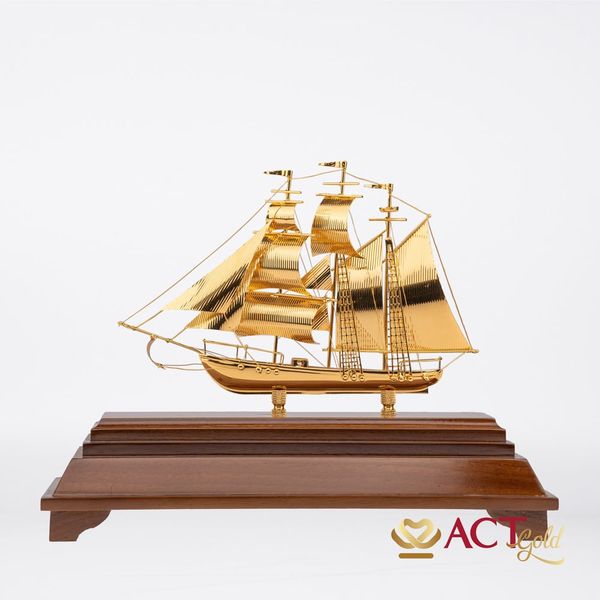 Quà tặng Thuyền Buồm mạ vàng 24k ACT GOLD ISO 9001:2015 (Mẫu 77)