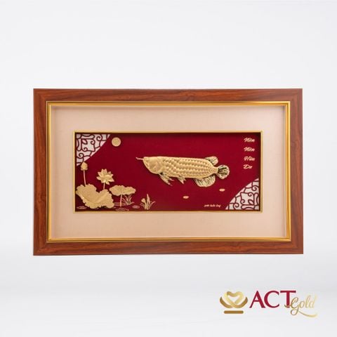Tranh Cá Rồng dát vàng 24k ACT GOLD ISO 9001:2015 (Mẫu 2)