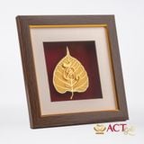 Tranh Chữ Tâm Lá Bồ Đề Dát Vàng 24K ACT GOLD ISO 9001:2015