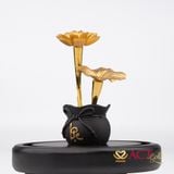 Quà tặng Chậu Sen 2 Cành dát vàng 24k ACT GOLD ISO 9001:2015