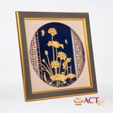 Tranh Hoa Sen dát vàng 24k ACT GOLD ISO 9001:2015 (Mẫu 4)