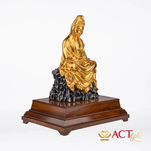 Tượng Quán Thế Âm Bồ Tát dát vàng 24k ACT GOLD ISO 9001:2015