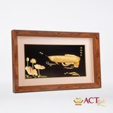 Tranh Cá Rồng dát vàng 24k ACT GOLD ISO 9001:2015 (Mẫu 6)
