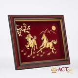 Tranh Song Mã dát vàng 24k ACT GOLD ISO 9001:2015