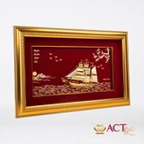 Tranh Thuyền dát vàng 24k ACT GOLD ISO 9001:2015 (Mẫu 38)
