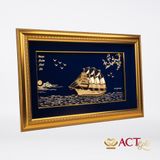 Tranh Thuyền mạ vàng 24k ACT GOLD ISO 9001:2015 (Mẫu 41)