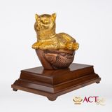 Quà tặng Tượng Mèo Hoàng Gia dát vàng 24k ACT GOLD ISO 9001:2015