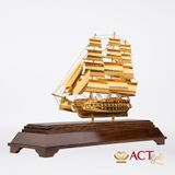 Quà tặng Thuyền Buồm mạ vàng 24k ACT GOLD ISO 9001:2015 (Mẫu 91)