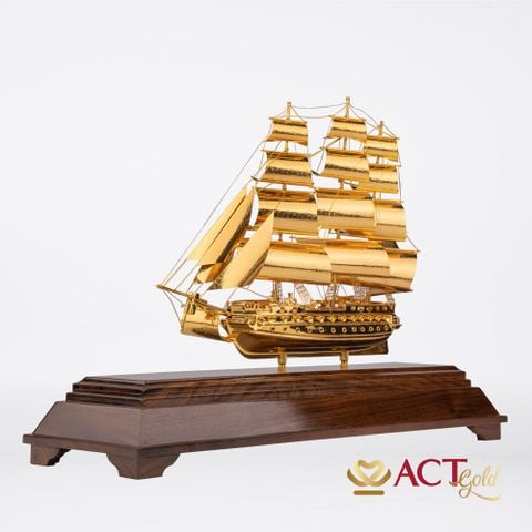 Quà tặng Thuyền Buồm mạ vàng 24k ACT GOLD ISO 9001:2015 (Mẫu 91)