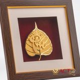 Tranh Chữ Phúc Lá Bồ Đề Dát Vàng 24K ACT GOLD ISO 9001:2015