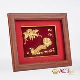 Quà tặng Tranh Gậy Như Ý dát vàng 24k ACT GOLD ISO 9001:2015