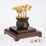 Quà tặng Chậu Lan 10 Cành dát vàng 24k ACT GOLD ISO 9001:2015