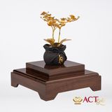 Quà tặng Chậu Lan 3 Cành dát vàng 24k ACT GOLD ISO 9001:2015