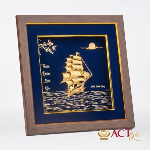 Tranh Thuyền dát vàng 24k ACT GOLD ISO 9001:2015
