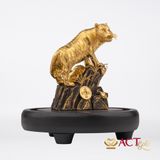 Quà tặng Hổ Phú Quý dát vàng 24k ACT GOLD ISO 9001:2015 (Mẫu 4)