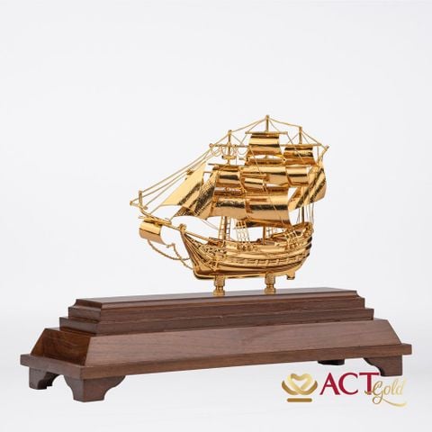 Quà tặng Thuyền Buồm mạ vàng 24k ACT GOLD ISO 9001:2015 (Mẫu 200)