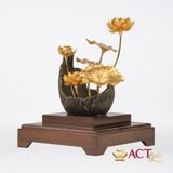 Quà tặng Hồ Sen 6 Cành dát vàng 24k ACT GOLD ISO 9001:2015