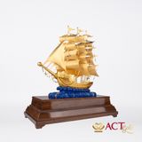 Quà tặng Thuyền Buồm dát vàng 24k ACT GOLD ISO 9001:2015 (Mẫu 99)