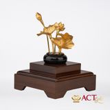 Quà tặng Chậu Sen 5 Cành dát vàng 24k ACT GOLD ISO 9001:2015