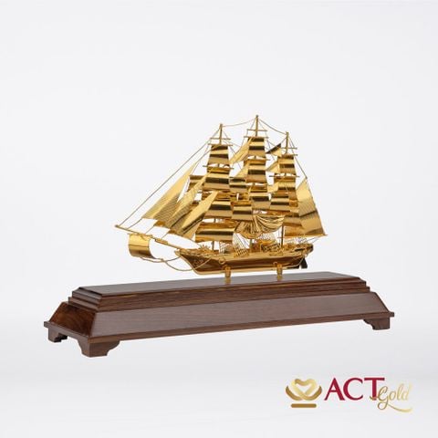 Quà tặng Thuyền Buồm mạ vàng 24k ACT GOLD ISO 9001:2015 (Mẫu 94)