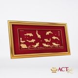 Tranh Cửu Ngư dát vàng 24k ACT GOLD ISO 9001:2015