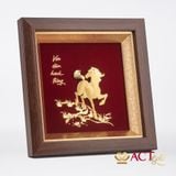 Quà Tặng Tranh Ngựa Vạn Dặm Hanh Thông dát vàng 24k ACT GOLD ISO 9001:2015
