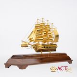 Quà tặng Thuyền Buồm mạ vàng 24k ACT GOLD ISO 9001:2015 (Mẫu 215)