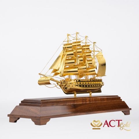 Quà tặng Thuyền Buồm mạ vàng 24k ACT GOLD ISO 9001:2015 (Mẫu 215)