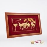 Tranh Tùng Hạc dát vàng 24k ACT GOLD ISO 9001:2015 (Mẫu 1)