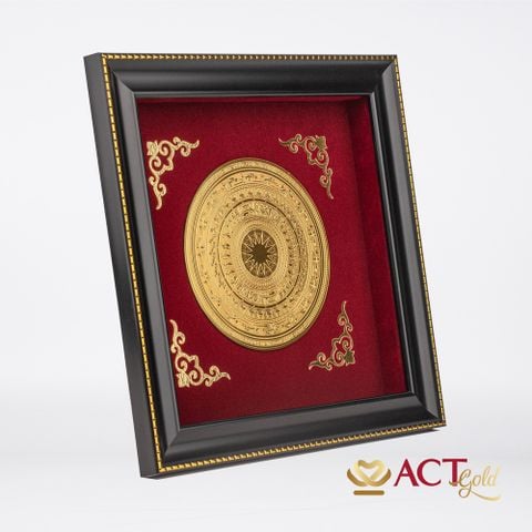 Tranh Mặt Trống Đồng dát vàng 24k ACT GOLD ISO 9001:2015