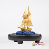 Quà tặng Thuyền Buồm dát vàng 24k ACT GOLD ISO 9001:2015