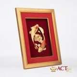 Quà tặng Tranh Song Ngư dát vàng 24k ACT GOLD ISO 9001:2015