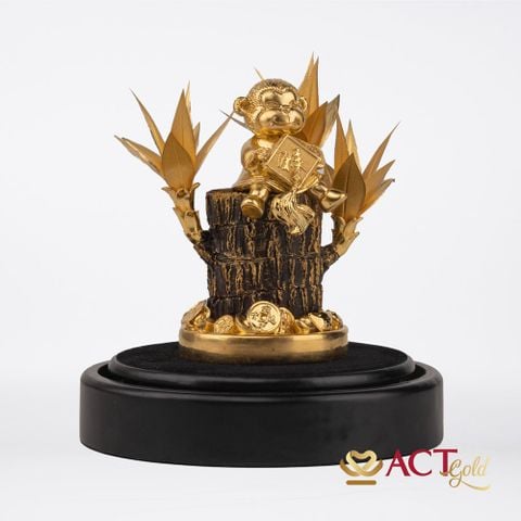 Quà tặng Khỉ Tài Lộc Vàng Lá 24k ACT GOLD ISO 9001:2015