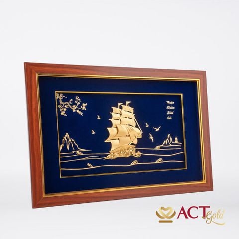 Tranh Thuyền dát vàng 24k ACT GOLD ISO 9001:2015