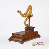 Quà tặng tượng rắn dát vàng 24k ACT GOLD ISO 9001:2015 (mẫu 3)