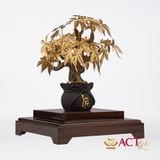Quà tặng Chậu Cây Kim Ngân dát vàng 24k ACT GOLD ISO 9001:2015