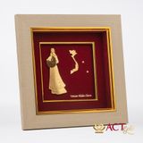Tranh Áo dài Việt Nam dát vàng 24k ACT GOLD ISO 9001:2015