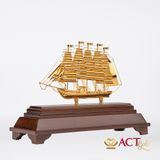 Quà tặng Thuyền Buồm dát vàng 24k ACT GOLD ISO 9001:2015 (Mẫu 66)