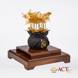 Quà tặng Chậu Lan 11 Cành dát vàng 24k ACT GOLD ISO 9001:2015