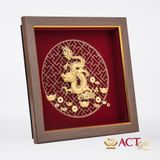 Quà tặng Tranh Rồng Phú Quý dát vàng 24k ACT GOLD ISO 9001:2015