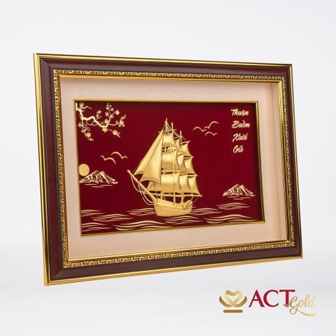 Tranh Thuyền dát vàng 24k ACT GOLD ISO 9001:2015