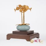 Quà tặng Bình Hoa Lan 3 Cành dát vàng 24k ACT GOLD ISO 9001:2015