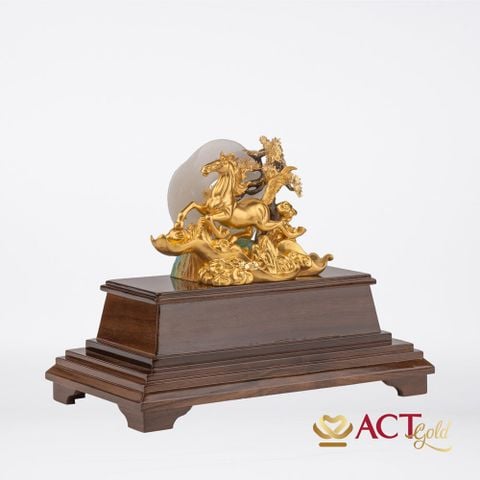 Quà tặng Ngựa Cây Tùng 24k ACT GOLD ISO 9001:2015 (Mẫu 1)