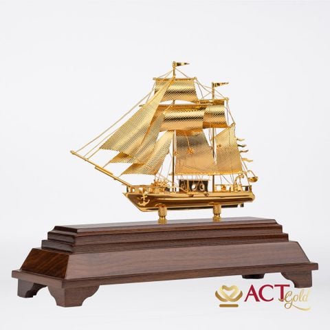 Quà tặng Thuyền Buồm mạ vàng 24k ACT GOLD ISO 9001:2015 (Mẫu 86)