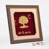 Quà tặng Tranh Cây Tài Lộc Dát Vàng 24k ACT GOLD ISO 9001:2015
