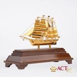 Quà tặng Thuyền Buồm dát vàng 24k ACT GOLD ISO 9001:2015 (Mẫu 44)