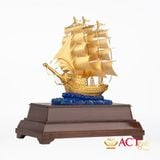 Quà tặng Thuyền Buồm dát vàng 24k ACT GOLD ISO 9001:2015 (Mẫu 4)