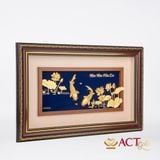 Quà tặng tranh Cá Chép Hoa Sen dát vàng 24k ACT GOLD ISO 9001:2015 (Mẫu 4)