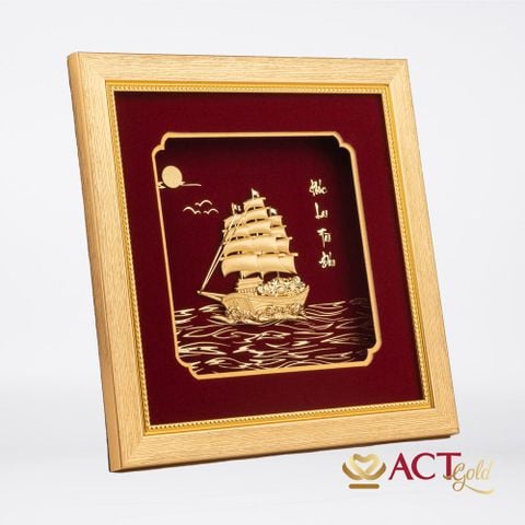 Tranh Thuyền dát vàng 24k ACT GOLD ISO 9001:2015